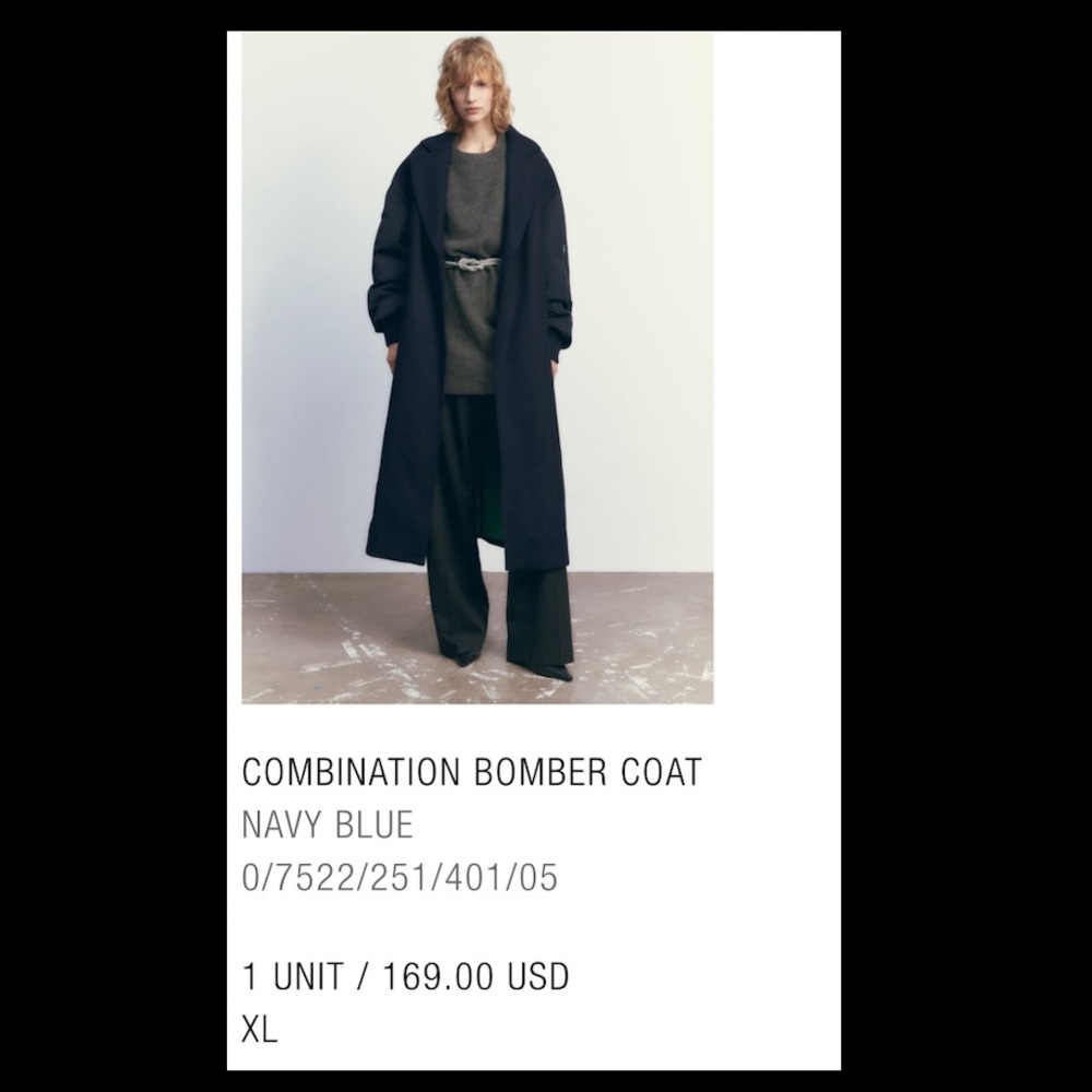 Zara Bomber Trench Coater